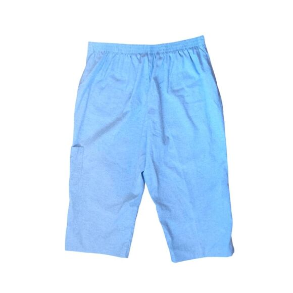 Alfred Dunner Cropped Capri Pants Light Blue Sz 12 Petite - Picture 2 of 5